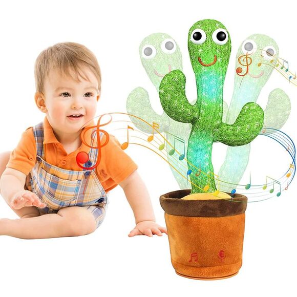 Dancing Cactus Mimicking Toy | Talking Singing Plush Doll | USB Charging | - Picture 2 of 2